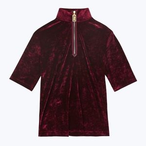 Marc Jacobs Velvet Front Zip Top